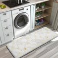 thumbnail image 3 of White Gold Leaf Hexagon Marble Pattern Kitchen Rug Mat,Kitchen Runner Rugs Non Skid Washable,Decorative Kitchen Floor Mats for Kitchen,Sink,Laundry,17"x47.2", 3 of 7