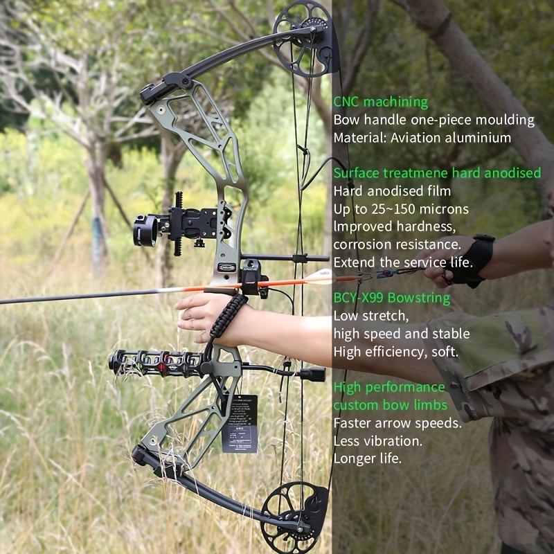 AMEYXGS Archery Compound Bow Set 30–70lbs – Adjustable Hunting & Target Shooting Bow for Adults Beginners