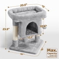 thumbnail image 7 of Yaheetech 23.5″ H Spacious Cat Tree with Large Top Perch, Condo & Scratching Posts, Light Gray, 7 of 7