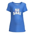 thumbnail image 6 of Time and Tru Women's Maternity Graphic Tee with Short Sleeves, Sizes S-XXL, 6 of 6