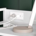 thumbnail image 3 of Emma + Oliver Nightstand with 4 Gray Fabric Drawers, Charging Station with 2 USB Ports/Power Outlet, White Engineered Wood Top, Wood Handles, Metal Frame, 3 of 12