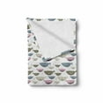 thumbnail image 2 of Fish Soft Flannel Fleece Throw Blanket, Kids Cartoon Underwater Sea Animals Pattern on White Background Illustration, Cozy Plush for Indoor and Outdoor Use, 60" x 80", Multicolor, by Ambesonne, 2 of 6