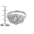 thumbnail image 2 of Decadence Sterling Silver Interlocking Circles Fashion Cubic Zirconia Ring, 2 of 4
