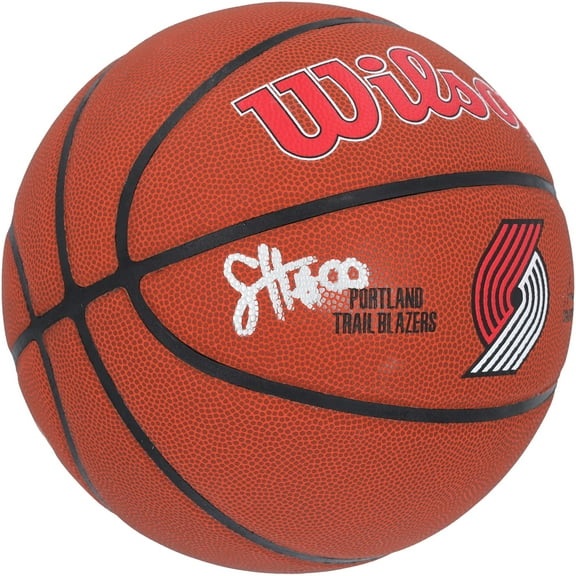 Scoot Henderson Portland Trail Blazers Autographed Wilson Team Logo Basketball - Fanatics Authentic Certified