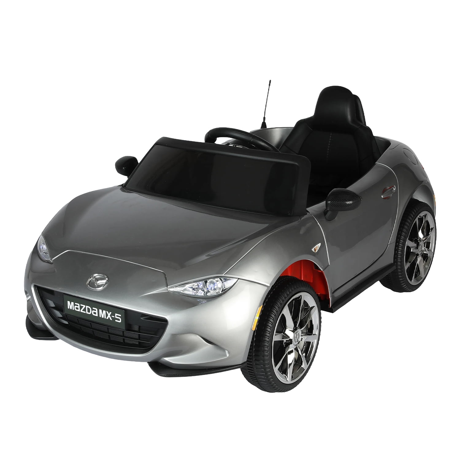 CIPACHO Licensed MAZDA MX-5 RF, 12V Ride On Cars for Kids, Electric Kids Truck Cars, Battery Motorized Vehicles with 2.4G Remote Control, USB, Bluetooth, Gray