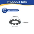 thumbnail image 2 of 100Pack External Tooth Lock Washer M4 Carbon Steel Serrated Locking Washer Black, 2 of 6