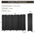 thumbnail image 6 of YRLLENSDAN 8 Panel Room Divider 5.57Ft Room Partitions and Dividers Freestanding Folding Screen Partition Room Dividers Privacy Screen Indoor Wall Divider for Bedroom Living Room Office, Black, 6 of 7