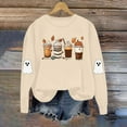 thumbnail image 6 of VKOYWKM Women's Halloween Graphic Sweatshirt Ghost Graphic Sweatshirts Crew Neck Pullover Long Sleeve Fall Party Tops Halloween Sweatshirts, 6 of 9