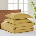 thumbnail image 5 of Levtex Home - Cloud Waffle Duvet Cover Set - Twin Duvet Cover + One Standard Pillow Case - Waffle Weave - Ochre - Duvet Cover (68 x 88in.) and Pillow Case (26 x 20in.) - Cotton, 5 of 9