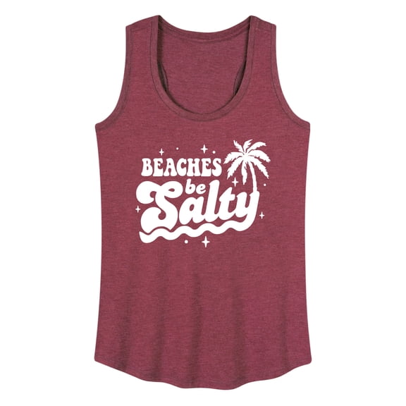 Instant Message - Beaches Be Salty Graphic Racerback Tank
