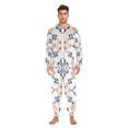 thumbnail image 3 of FORMRS Onesies Pajama for Adults Unisex Hoodie Winter Jumpsuit One Piece Sleepwear, Sizes S-2XL, Colorful Abstract Pattern, 3 of 7