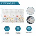 thumbnail image 6 of Botanical Wildflowers Placemats Set of 6, Spring Farmhouse Floral Grey Plaid Placemats for Dining Table, Place Mats for Kitchen Tabletop, Waterproof Wipeable Dining Table Mats Set, 6 of 9