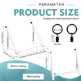 thumbnail image 2 of ZYNERY Wall Mounted Drying Rack,Door Clothesline Non Drilling Expandable Foldable, Wall Mounted Clothesline Three Sided Availablee, 2 of 7