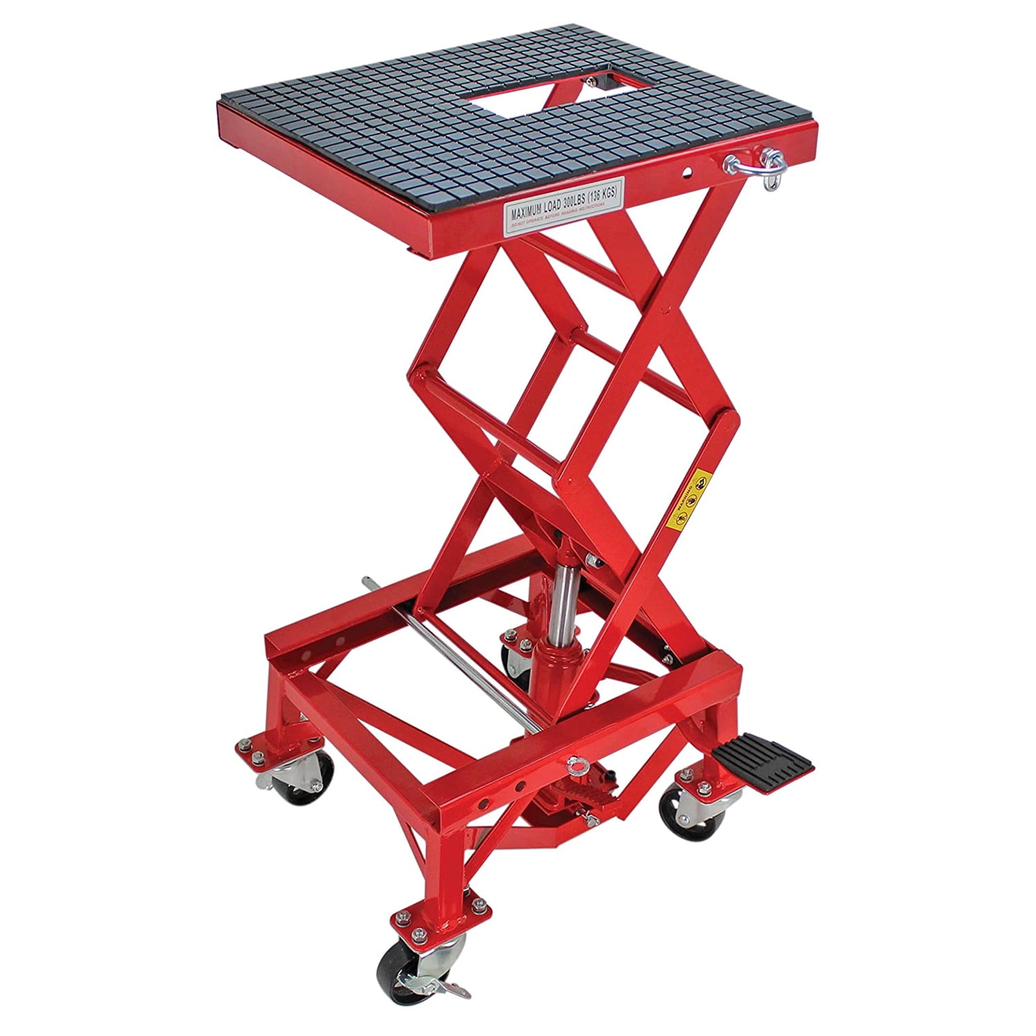 talento alfiler Arquitectura Extreme Max 5001.5083 Hydraulic Motorcycle Lift Table - 300 lbs. -  Walmart.com