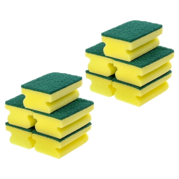 UNOMOR 10pcs Yellow Sponge For Kitchen Cleaning Supplies Dish Sponges