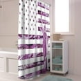 thumbnail image 3 of 4th of July Shower Curtain The Statue of Liberty USA Flag Patriotic Shower Curtains for Bathroom Decor Independence Day Stars Purple Camouflage Bath Curtains Sets Waterproof Small Stall 36" x 72", 3 of 6