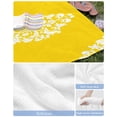 thumbnail image 6 of Baroque Yellow Beach Towels Oversized Super Absorbent, Vintage Damask Classic Floral Lightweight Bath Towel Quick Dry Sets For Bathroom/Pool/Rv Camping/Beach Play/Gym Room/Picnic 23"x47", 6 of 8
