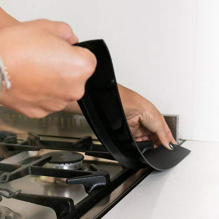Cheers US Silicone Stove Gap Covers Heat Resistant Oven Gap Filler Seals  Gaps Between Stovetop and Counter, Easy to Clean 
