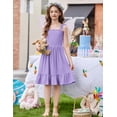thumbnail image 6 of Arshiner Girls Summer Dress Tween Spaghetti Strap Smocked Casual Beach Sundress with Pockets, 6 of 6