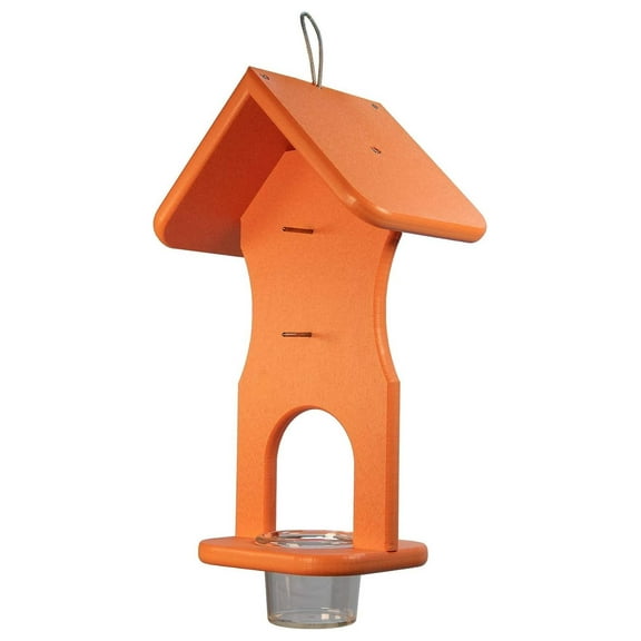 CintBllTer Hourglass Jelly and Double Fruit Orange Oriole Feeder - Feed 4 Orange Halves and Grape Jelly - Made in The USA