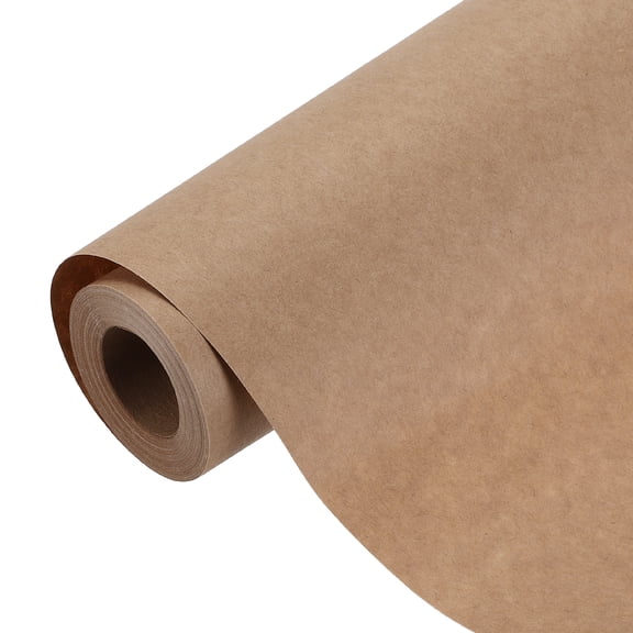 Uxcell Kraft Wrapping Paper, 15"x 393"(32.8') Decorative Paper Kraft Craft Paper for Gift Wrapping Bouquet Flower Bulletin Board Art Painting Craft Packaging Shipping, White 296GSM