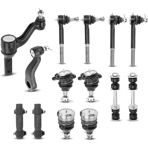 A-Premium 14Pcs Front Suspension Kit Idler Arm Pitman Arm Sway Bar Link Stabilizer Link Tie Rod End Ball Joint Compatible with Chevrolet GMC C1500 C2500 1988-1991