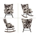 Guyou Modern Rocking Chair, Glider Nursery Chair with Tufted Wingback