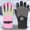 Pink, variant on Cavosen Womens Snow Gloves Waterproof Touchscreen Men Winter Warm Soft Velvet Fleece Full Finger Skiing Gloves Mittens Windproof Riding Cycling Driving Outdoor Cold Weather