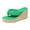 Green, variant on Women's Espadrilles Wedge Flip Flops Comfortable Terry Cloth Platform Sandals Non Slip Dressy Slides White Size 8.5
