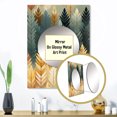 thumbnail image 3 of Designart "Forest Chevron Fantasy" Chevron Mirror Wall Decor - Glam Gray Chevron Hallway Wall Mirror Art - 32" x 24" Inch, 3 of 5