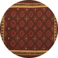 thumbnail image 1 of Ahgly Company Indoor Round Oriental Brown Traditional Area Rugs, 7' Round, 1 of 4