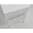 thumbnail image 5 of Fine Fixtures - Modern Grey Marble 20" Bathroom Vanity Set, Satin Brass Hardware, vitreous China Sink Top, 5 of 8