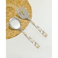 thumbnail image 2 of Yo Treasure Tiramisu Mother-of-Pearl Stainless Steel Ivory Gold Salad Server Set, Pack of 2, 2 of 4
