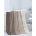 thumbnail image 3 of Brown Beige Ombre Towel Set of 3, Soft Microfiber Bath Towels, Hand Towel, Washcloths, Farmhouse Vintage Wooden Striped Quick-Dry Absorbent Towels for Bathroom Kitchen Hotel Beach Gym Spa, 3 of 7