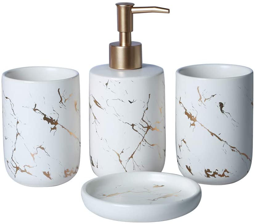 White Marble Bathroom Accessories, White Marble Bathroom Accessories Set