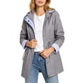 thumbnail image 3 of Winter Jackets for Women Plus Size Turndown Collar Long Sleeve Solid Color Waterproof Mesh Lining Windbreaker with Zipper Pockets for Hiking Camping Casual Outdoor Activities, 3 of 10