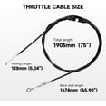 thumbnail image 5 of 75 inch Throttle Cable for Go Kart Compatible with VM22 VM24 Predator 212cc 196cc GX160 GX200 5.5hp 6.5hp Engine Manco American Sportworks Kandi Yerf Dog Go Cart Lawn Mower Parts (2 PCS), 5 of 9