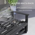 thumbnail image 6 of Outsunny 2-Person Outdoor Glider Bench Patio Double Swing Rocking Chair Loveseat w/ Slatted HDPE Frame for Backyard Garden Porch, Distressed Black, 6 of 9