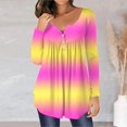 thumbnail image 2 of Tops de Mujer Blusas de Manga Larga Camiseta Suelta Estampada de Moda Cuello Redondo Casual Odeerbi ODB183415, 2 of 5