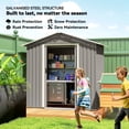 thumbnail image 4 of Outsunny 6.5x3.5ft Metal Garden Shed for Outdoor Storage, Light Grey, 4 of 10