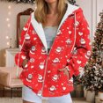 thumbnail image 2 of UngA Christmas Hoodie Women Drawstring Zip Up Cute Hoodies Fall Jacket Oversized Casual Sweatshirts with Pocket Christmas Sweatshirt for Women,XXXL, 2 of 7