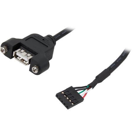 UPC: 0065030852081 | StarTech.com USBPNLAFHD3 Black Panel Mount USB Cable – USB A to Motherboard Header Cable