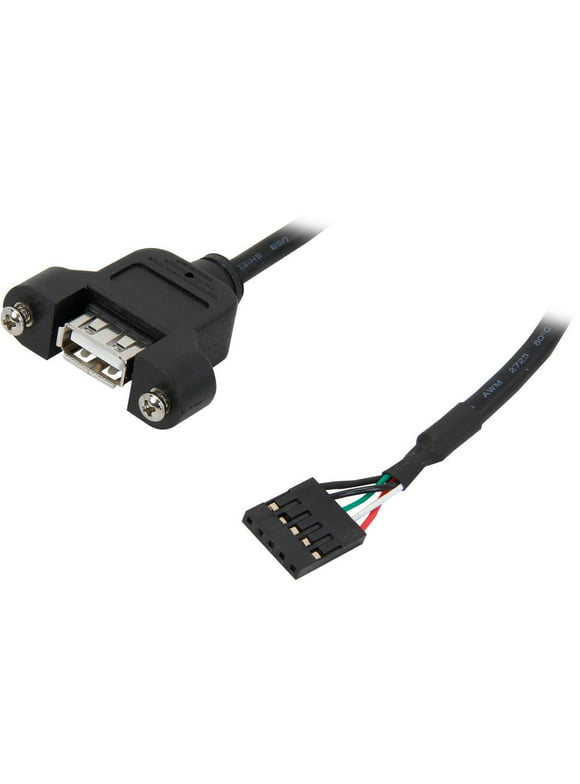 StarTech.com USBPNLAFHD3 Black Panel Mount USB Cable - USB A to Motherboard Header Cable
