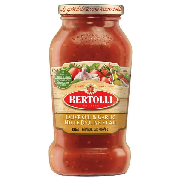 Bertolli Huile D'Olive et Ail Sauce Pour Pates 630ml