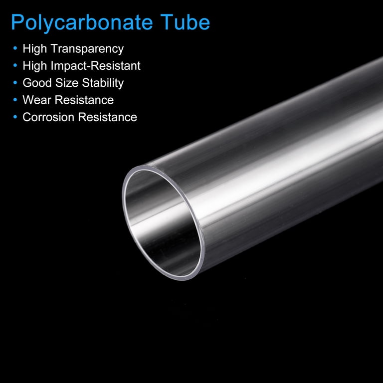 MECCANIXITY Clear Polycarbonate Tube - 17mm ID, 20mm OD, 17" Length For DIY, Lighting, Plumbing