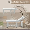 thumbnail image 6 of Thanaddo Massage Bed Stationary Professional Adjustable Massage Table Spa Bed 73" x27.5”Stationary Physical Therapy Table with Memory Foam Salon Bed w/Removable Headrest White, 6 of 8