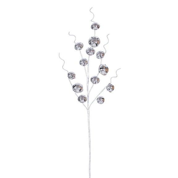 Vickerman 33" Silver Metal Jingle Bell Spray, 2 per bag