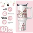 thumbnail image 4 of Christmas White Snowman Gifts for Women Men, Xmas Stainless Steel Insulated Travel Coffee Cup, 40 Oz Tumbler with Handle and Straw, Winter Holiday Water Bottle, 4 of 6