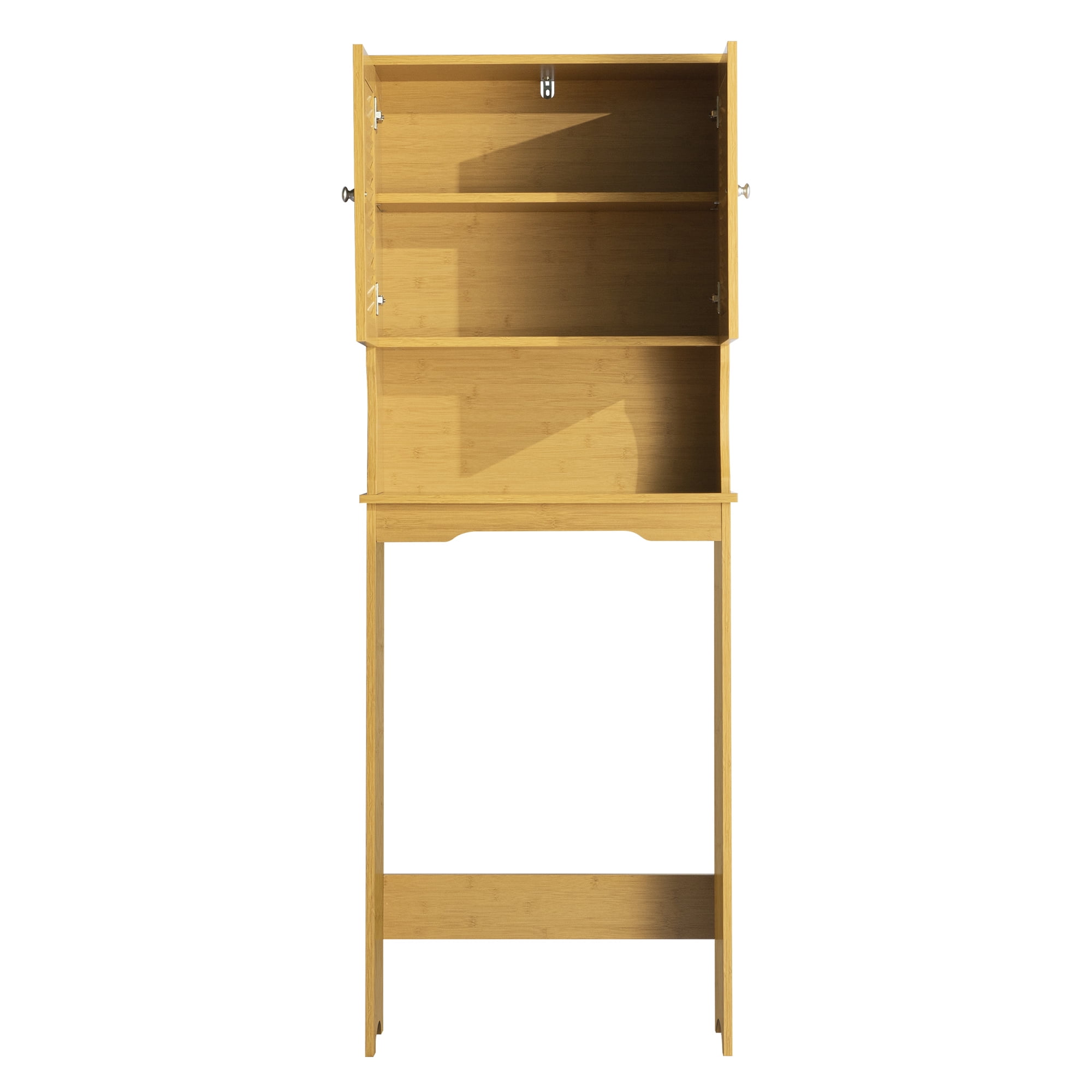 Kadyn Over The Toilet Storage Rack with Cabinet, Bathroom Space Saver with Open Shelf, Freestanding Bathroom Organizer, Rustic Brown Kadyn Over The Toilet Storage Rack with Cabinet, Bathroom Space Saver with Open Shelf, Freestanding Bathroom Organizer, Rustic Brown