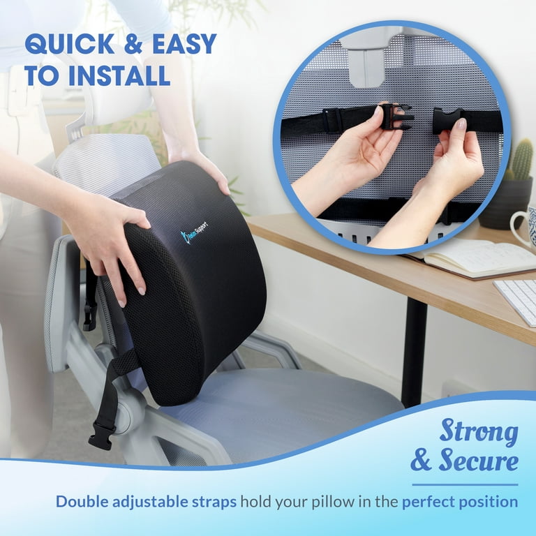 RELAX SUPPORT RS9 - Lumbar Support Pillow - Gaming & Office Desk Chair  Accessory - Back Pain Relief - Car Cushion - Men Women Trucker Seat  Tailbone